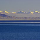 Mountain and lake in morningtide