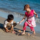 Children at the seashore