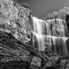 Webster Falls in B&W