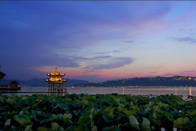 West Lake in the Sunset