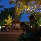 Santa Fe square evening