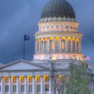 The Utah Capital Building around Dusk