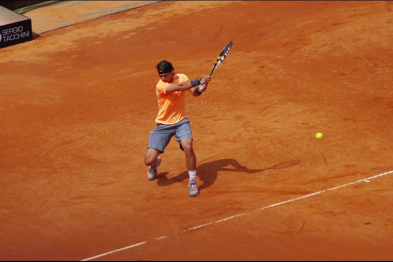 Perfect Rafa's backhand