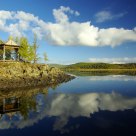 Beautiful  inverted image in the lake