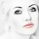 A girl with lightness face