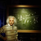Albert Einstein's wax figure 