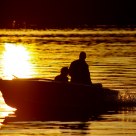lake, boat, landscape