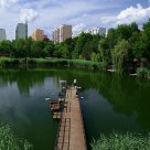 Fishing-lake among the concrete blocks