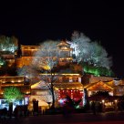 a night view of small town in China