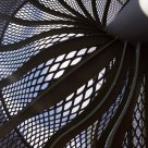 Spiral staircase through a fish eye