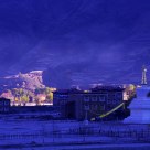 Village in morning