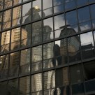 skyscrapers to the mirror