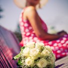 White rose and bride