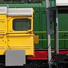 Trains in a siding