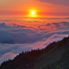 Sunset over the Clouds