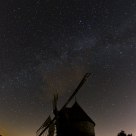 Wind mill under the Milky way
