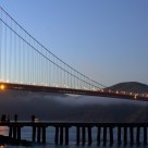 Below the bridge