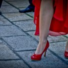 red blood shoes