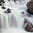 Fire Hole Falls At Sunset