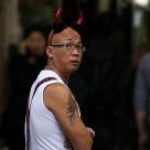 The man on the Sydney Gay Mardi Gras