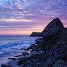 Point Mugu Rock Backlit at Sunset