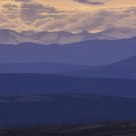 Evening light over the mountains