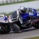 Motorbike #47 turning at high speed