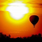 Balloon into the sunset