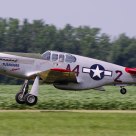 P-51C Redtail Mustang taking off