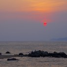 Sundown on sea