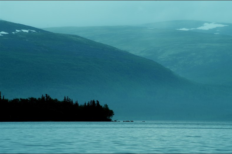 View on Khibiny Mountains during the white nights