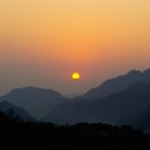 sunset in mountain view