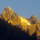 The first sunlight on mountain