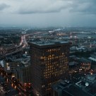 Rain and night falling on Quebec