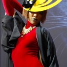 Mysterious lady in red
