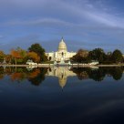 US Capitol in panorama