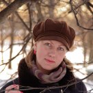 Winter sunset portrait with small coral accents