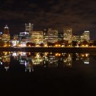 Skyline of Portland at night