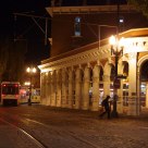 MAX Light Rail at night
