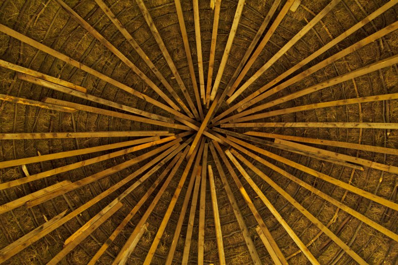 Structure of the grass roof of Kenya