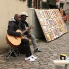 Street artists: music and paintings