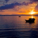 Fishing sunset
