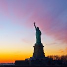 The lady in sunset