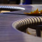 S-shape metal bench 