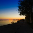 Half light, half night.