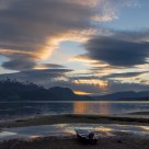 Boat in heavenly tidal pond - Bukta Bird Sanctuary - Norway