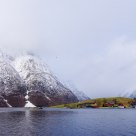 Holmen, the green island in the fjord, Hyefjorden - Norway