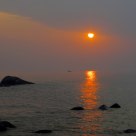 Sundown in the sea