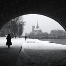 Notre dame de Paris sous la neige