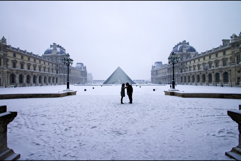 Autoportrait sous la neige